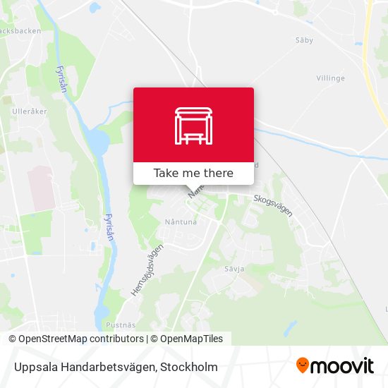 Uppsala Handarbetsvägen map