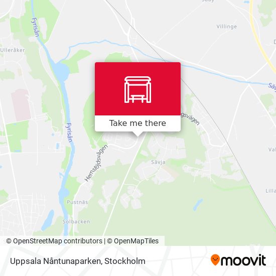 Uppsala Nåntunaparken map