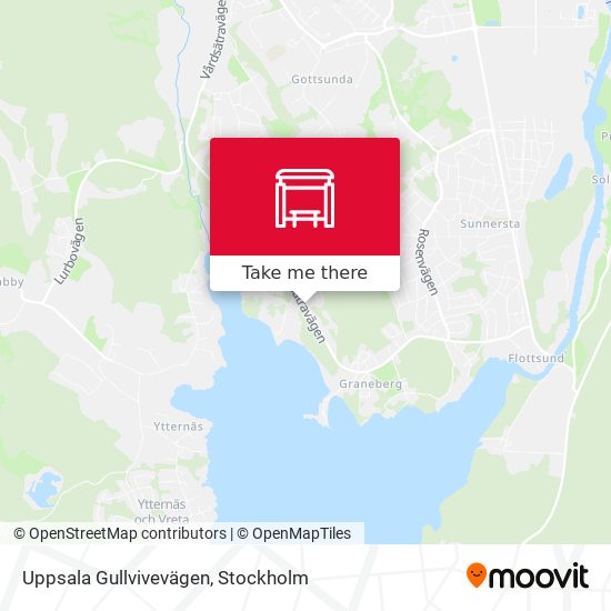 Uppsala Gullvivevägen map