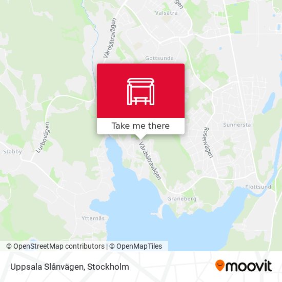 Uppsala Slånvägen map