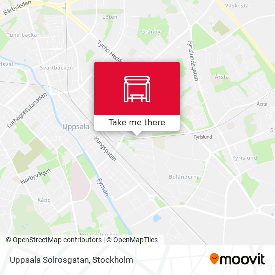 Uppsala Solrosgatan map