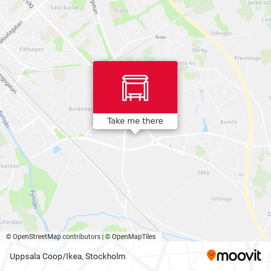 Uppsala Coop/Ikea map