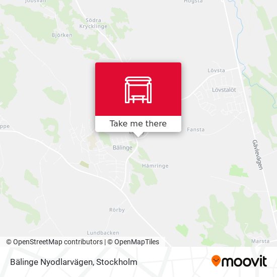 Bälinge Nyodlarvägen map
