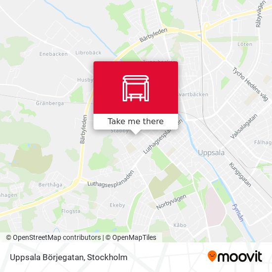 Uppsala Börjegatan map