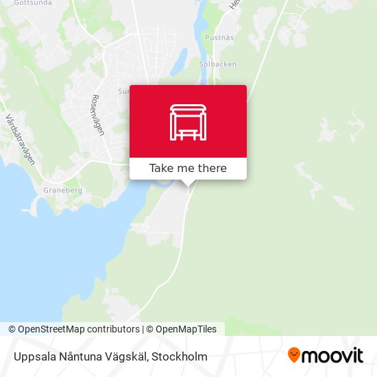 Uppsala Nåntuna Vägskäl map