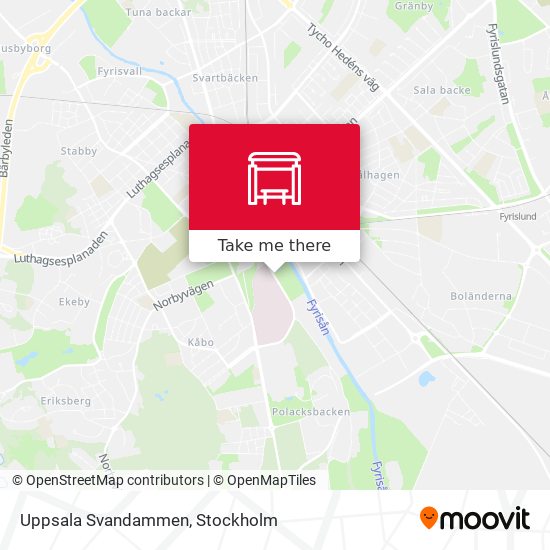 Uppsala Svandammen map