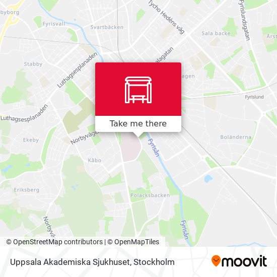 Uppsala Akademiska Sjukhuset map
