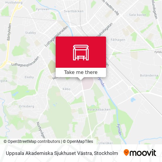 Uppsala Akademiska Sjukhuset Västra map