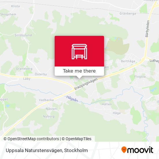 Uppsala Naturstensvägen map