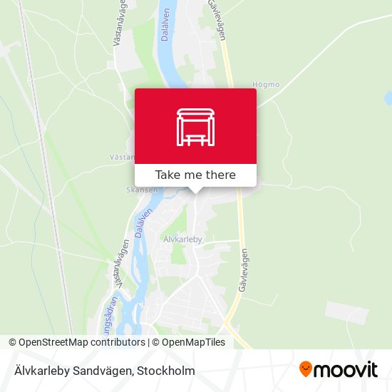 Älvkarleby Sandvägen map