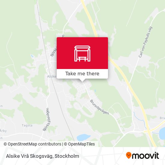 Alsike Vrå Skogsväg map