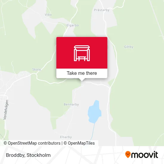 Broddby map
