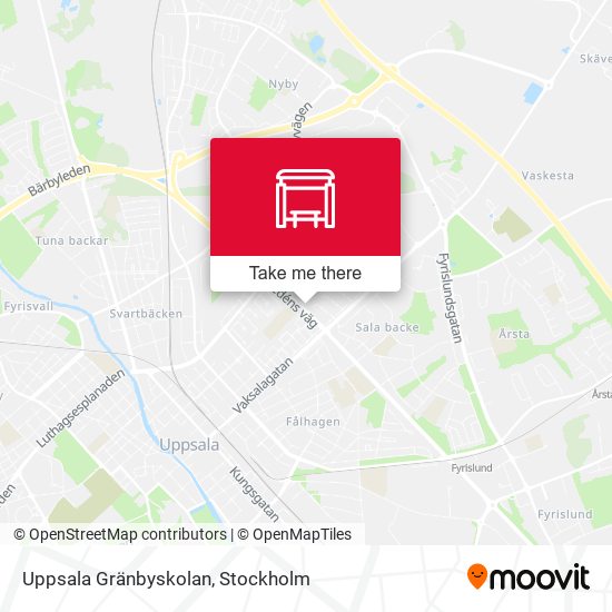 Uppsala Gränbyskolan map