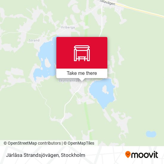 Järlåsa Strandsjövägen map