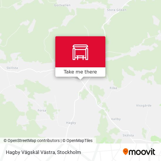Hagby Vägskäl Västra map