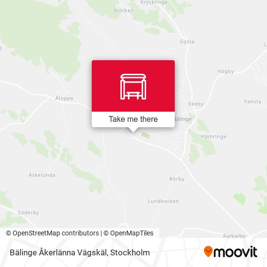 Bälinge Åkerlänna Vägskäl map