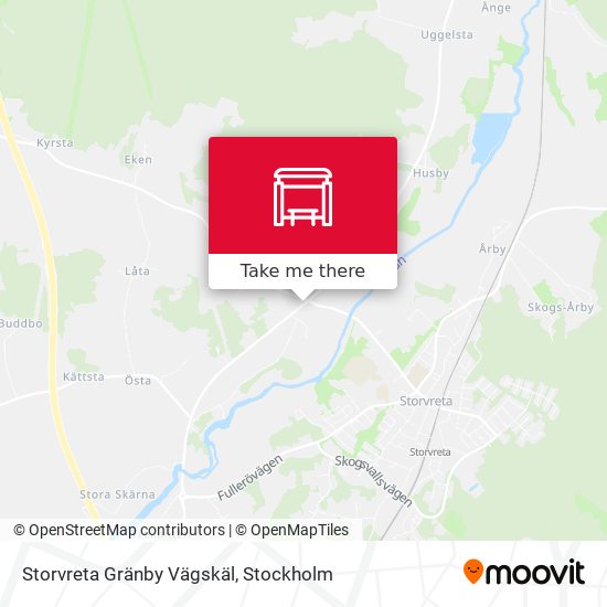 Storvreta Gränby Vägskäl map