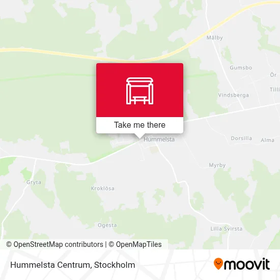 Hummelsta Centrum map