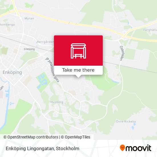 Enköping Lingongatan map