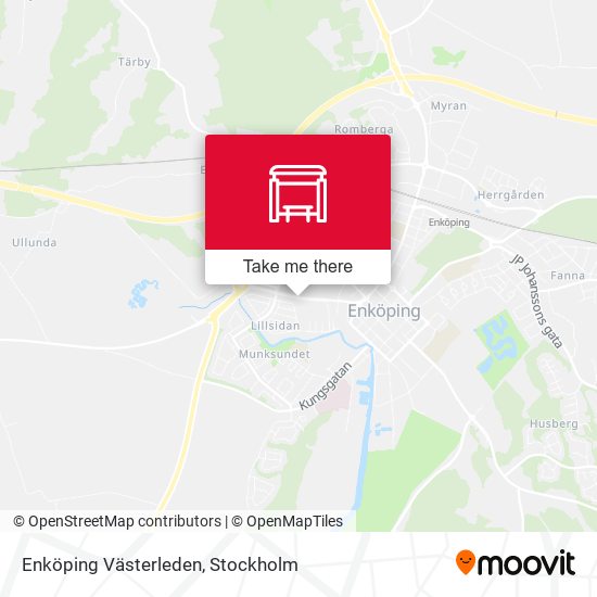 Enköping Västerleden map