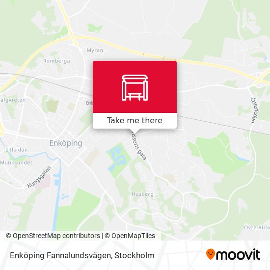 Enköping Fannalundsvägen map