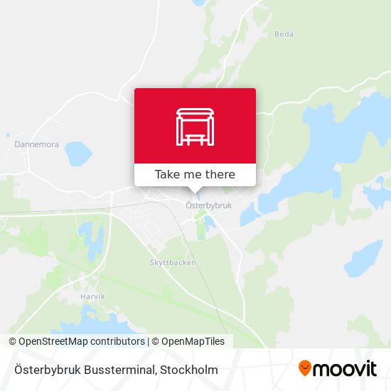 Österbybruk Bussterminal map