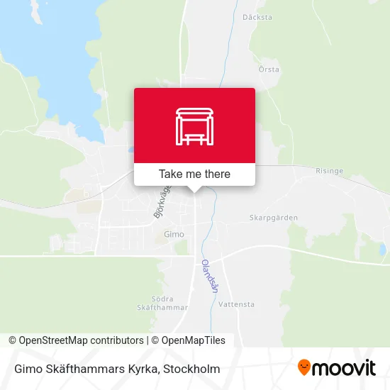 Gimo Skäfthammars Kyrka map