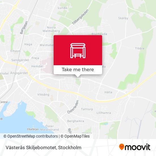 Västerås Skiljebomotet map