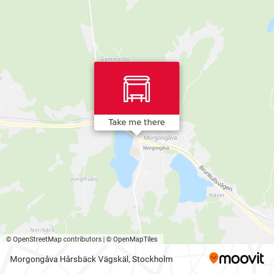 Morgongåva Hårsbäck Vägskäl map