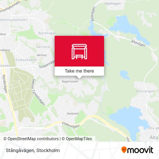 Stångåvägen map