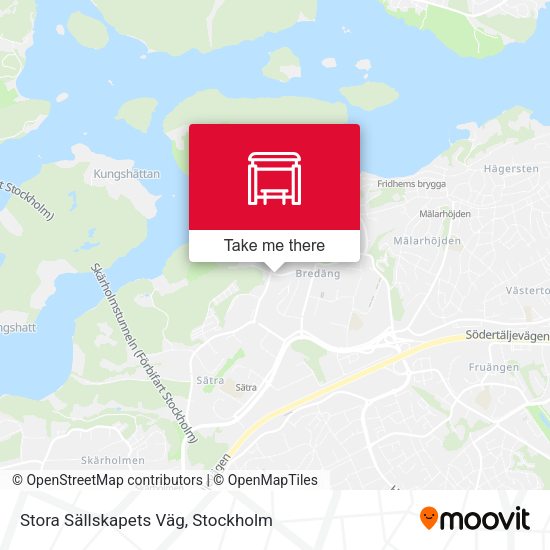 Stora Sällskapets Väg map