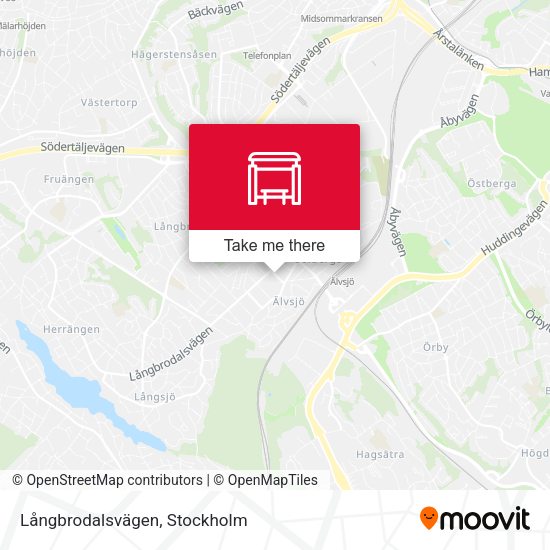 Långbrodalsvägen map