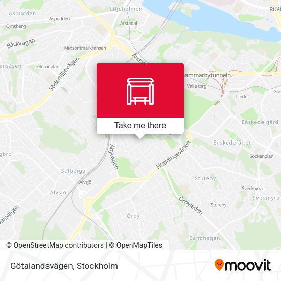 Götalandsvägen map