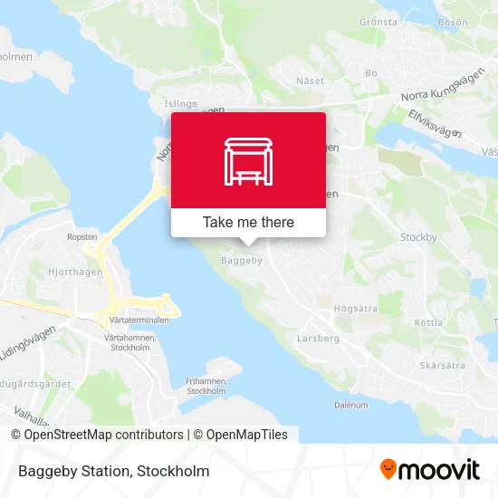 Baggeby Station map