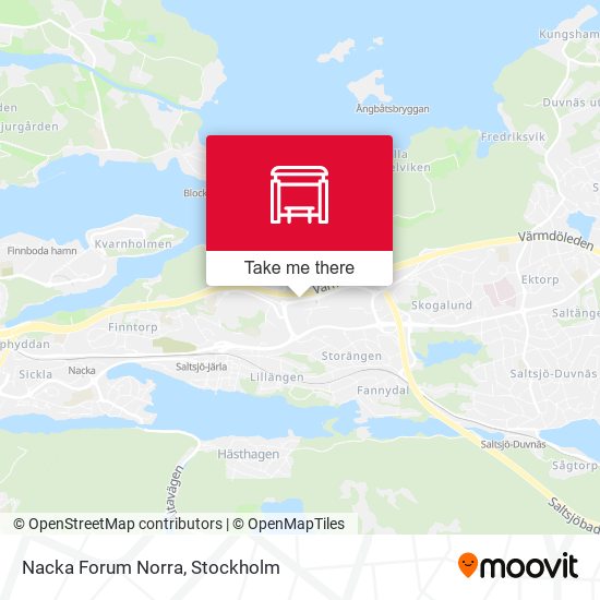 Nacka Forum Norra map