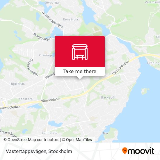 Västertäppsvägen map