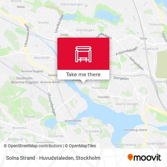 Solna Strand - Huvudstaleden map