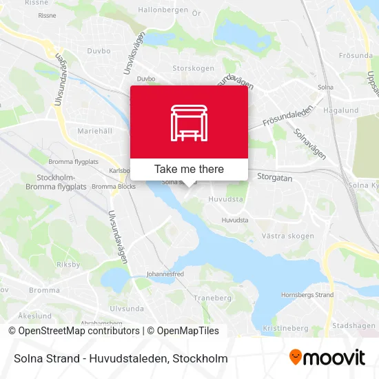 Solna Strand - Huvudstaleden map