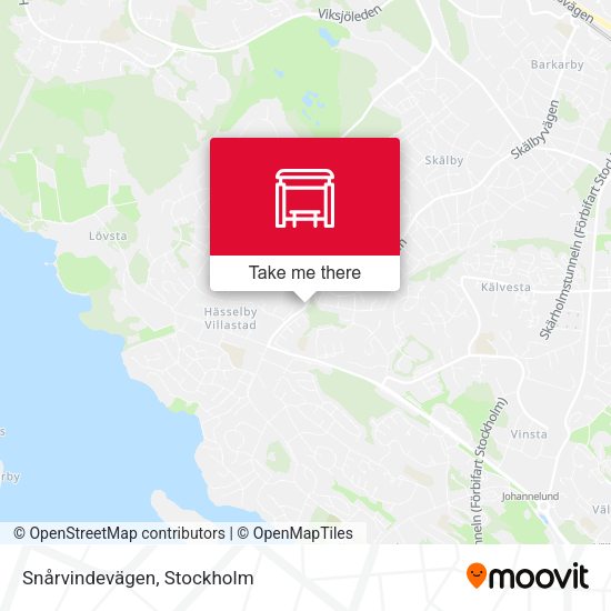 Snårvindevägen map