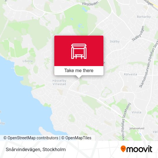 Snårvindevägen map