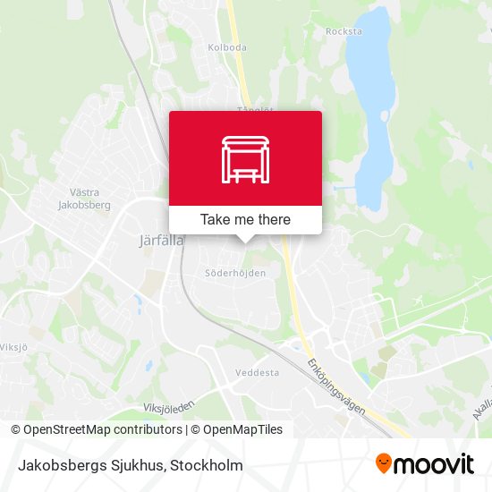 Jakobsbergs Sjukhus map