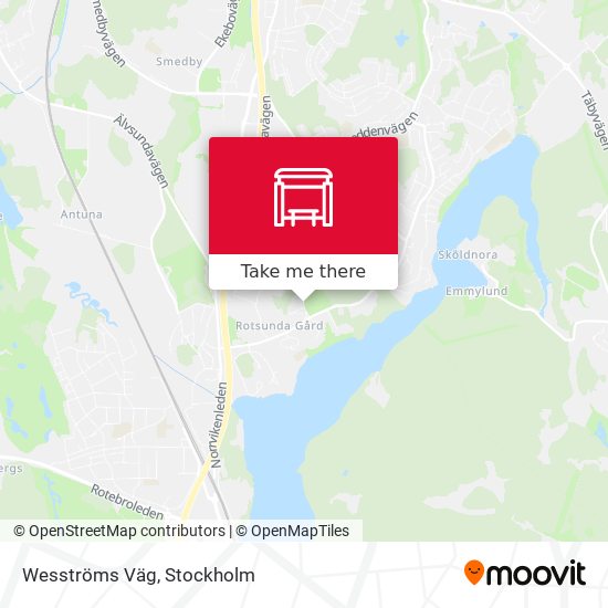 Wesströms Väg map