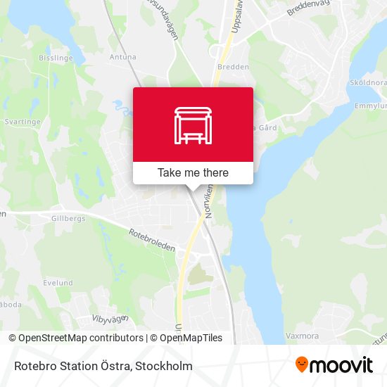 Rotebro Station Östra map