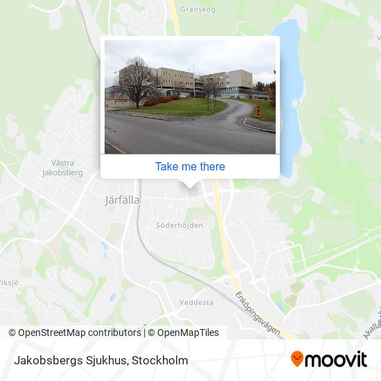 Jakobsbergs Sjukhus map