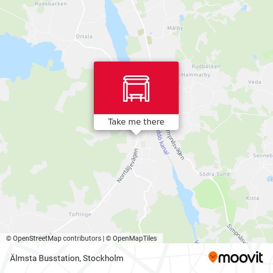Älmsta Busstation map
