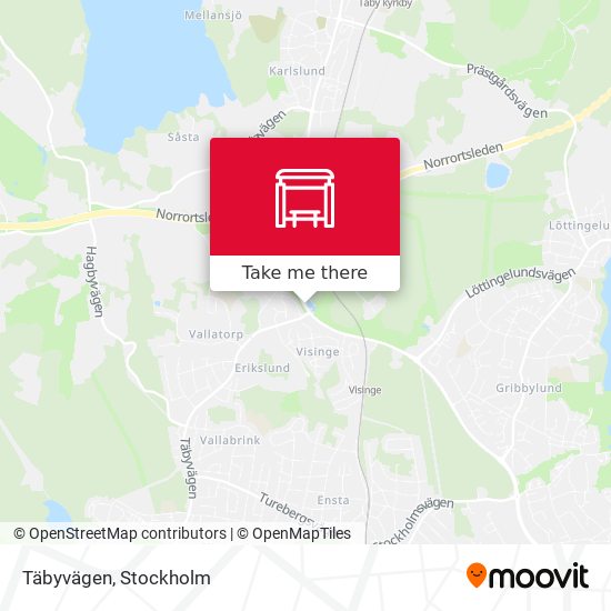 Täbyvägen map