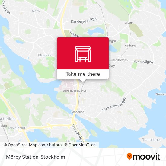 Mörby Station map