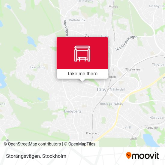 Storängsvägen map