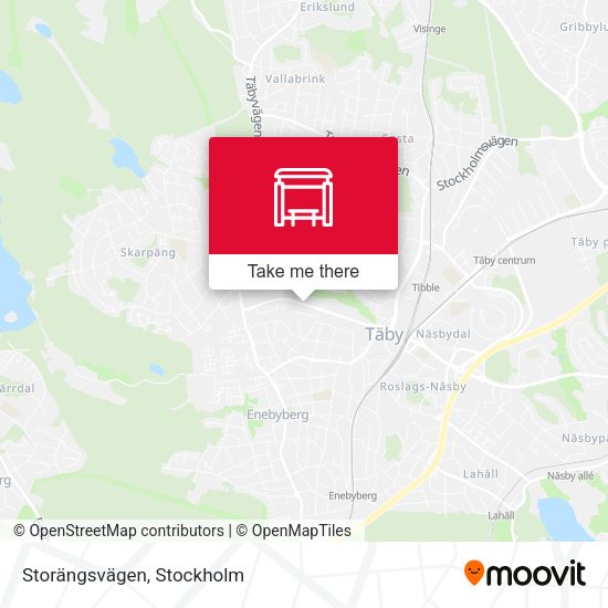 Storängsvägen map