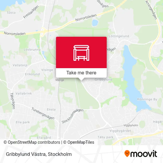 Gribbylund Västra map